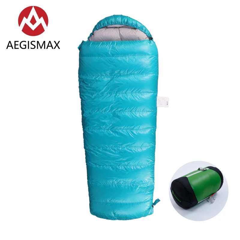 Уличный ссветильник спальный мешок AEGISMAX KID400 из белого гусиного пуха и нейлона