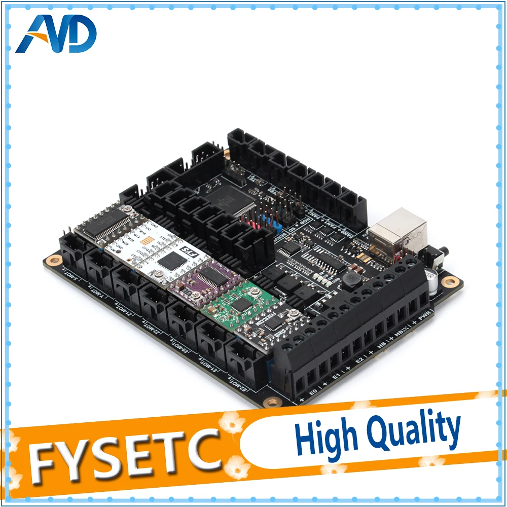 Материнская плата FYSETC F6 V1.3+ 6 шт. TMC2100/TMC2208v1.2/TMC2130v1.2/DRV8825/S109/A4988/ST820 VS SKR V1.3