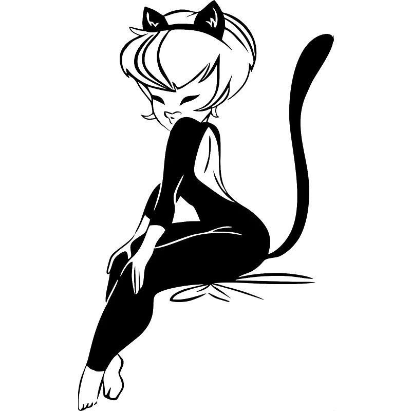 

16*10cm Cat Woman Cute And Interesting Fashion Sticker Decals Fashion Personality Creativity Classic Attractive Car Accessories