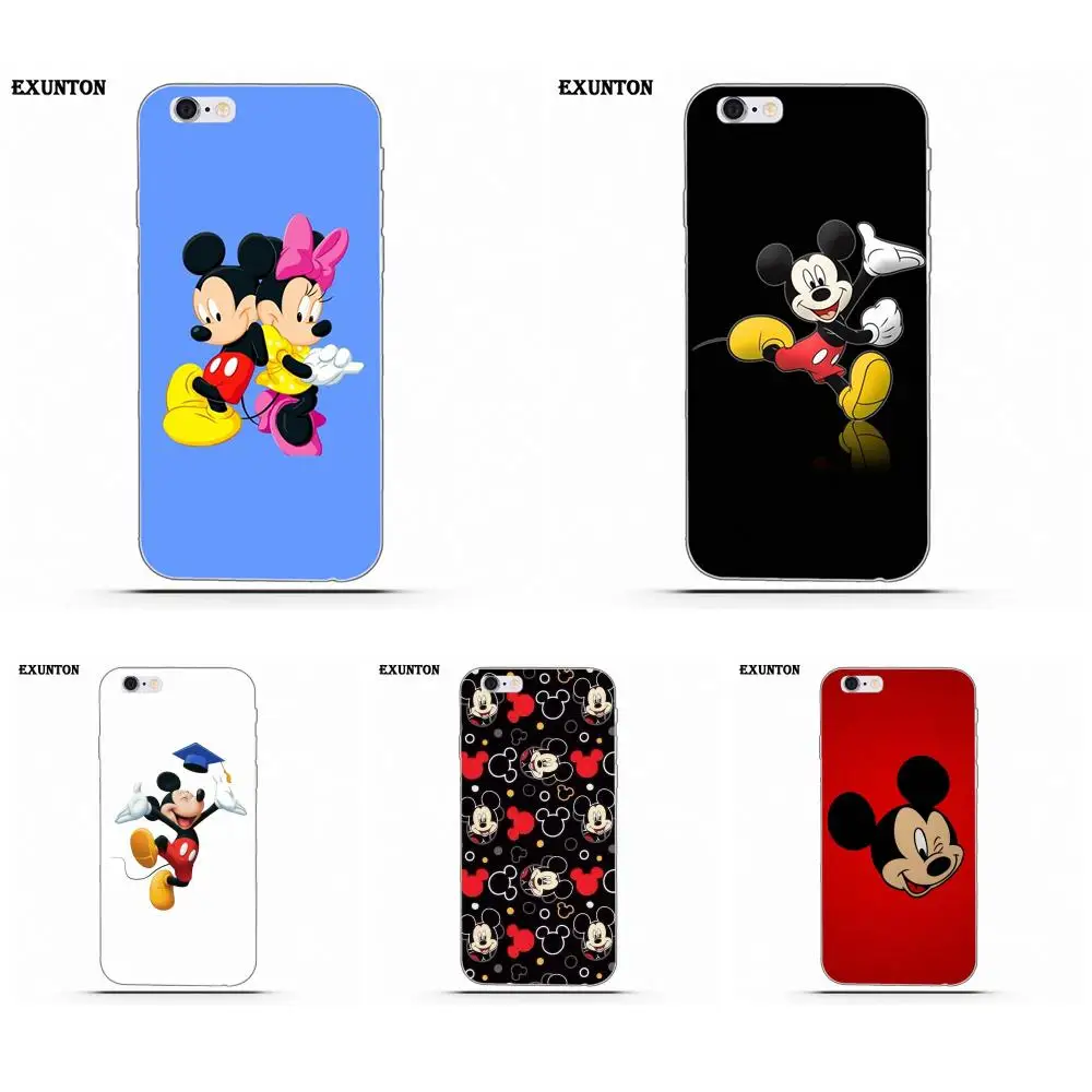 Мягкий ТПУ чехол для телефона Apple iPhone 4 4S 5 5C SE 6 6S 7 8 Plus X Micky Mouse|Чехлы-накладки| |