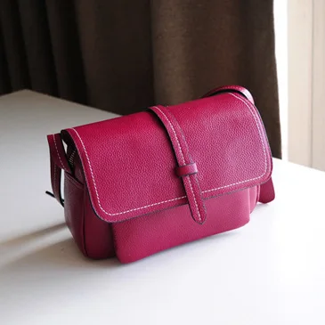 Известный бренд, женские сумки из натуральной кожи, высокое качество, яловая кожа, европейский и американский стиль, сумки Corssbody - Цвет: hot pink