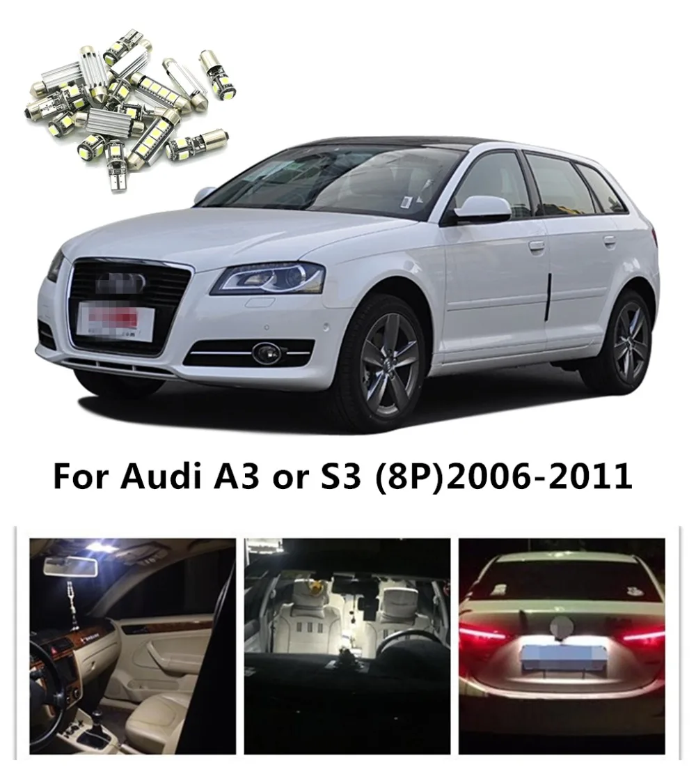 JGAUT для Audi A3 S3 8P 2006 2011 12 шт. белый красный синий Автомобильные светодиодные