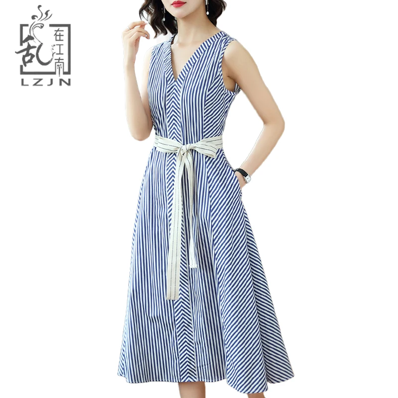 Blue Striped Sundress Online Shop, UP TO 63% OFF | www.loop-cn.com