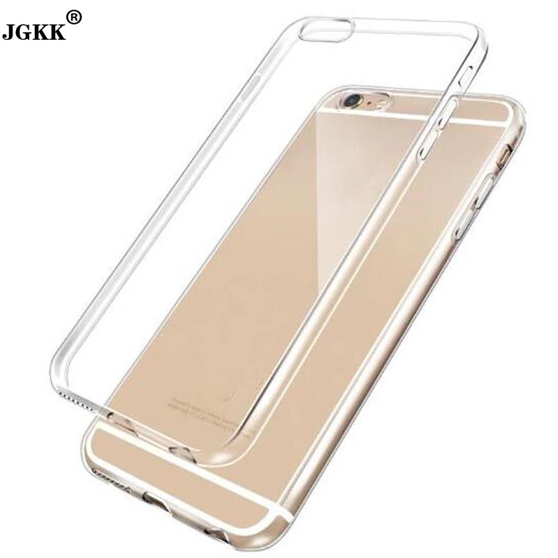 

JGKK For iPhone 5S Soft Clear Cases Super Slim TPU Gel Silicon Phone Case For iPhone 8 7 6s 5 Ultra Thin Transparent Cover Bags