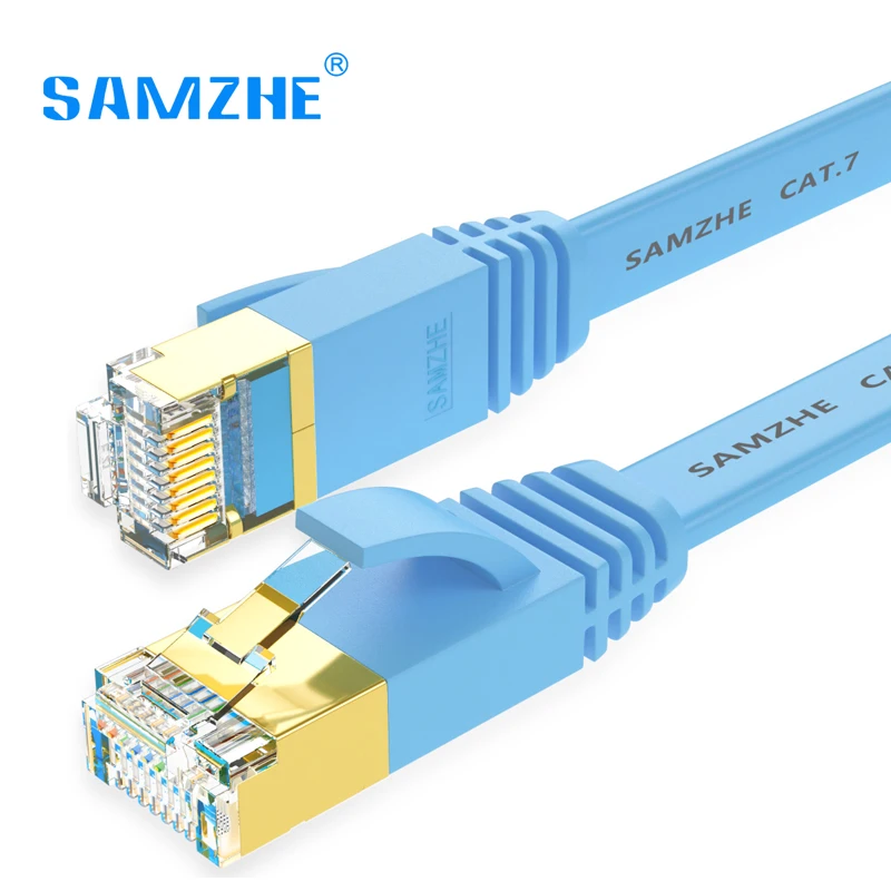 SAMZHE Flat Cat7 Patch Cable RJ45 Computer,PS2,PS3,XBox