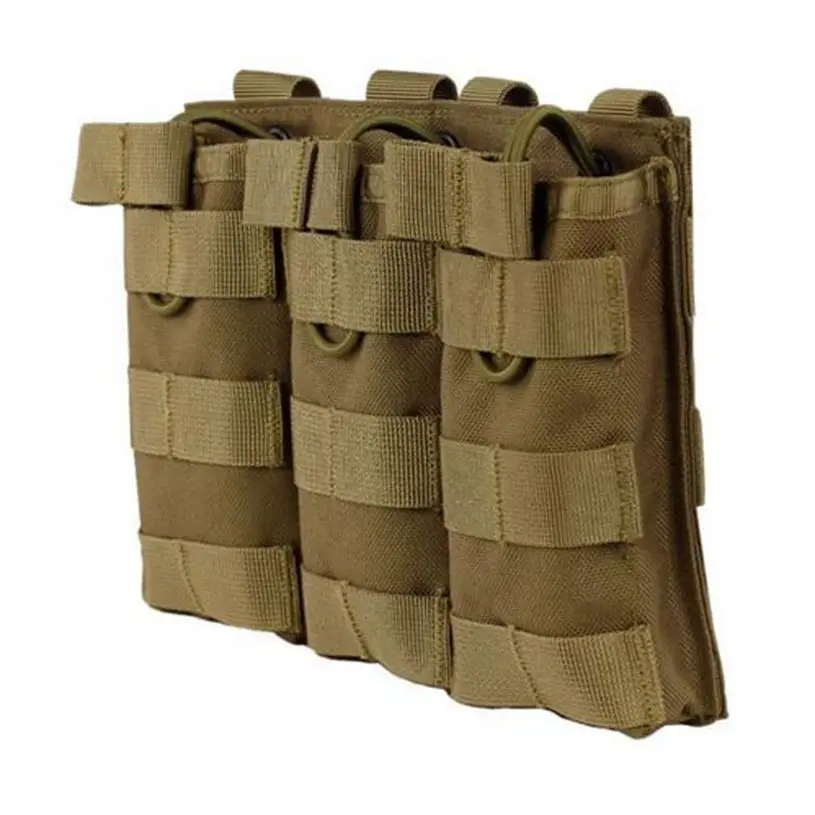 Tactical MOLLE Triple Open Top Magazine Pouch FAST AK AR M4 FAMAS Mag