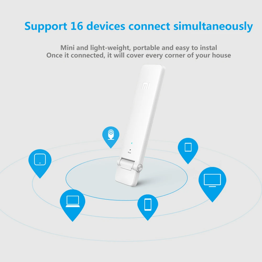 Xiaomi Mi wifi усилитель 2 ретранслятора 300 Мбит/с Универсальный беспроводной wifi удлинитель антенна wifi усилитель сигнала