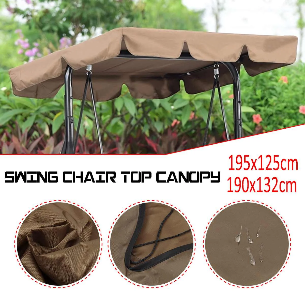 Impermeable columpio silla cubierta superior toldo exterior jardín dosel reemplazo patio columpio silla hamacas sombra velas carpa Impermeable columpio silla cubierta superior toldo exterior jardín dosel reemplazo patio columpio silla hamacas sombra velas carpa