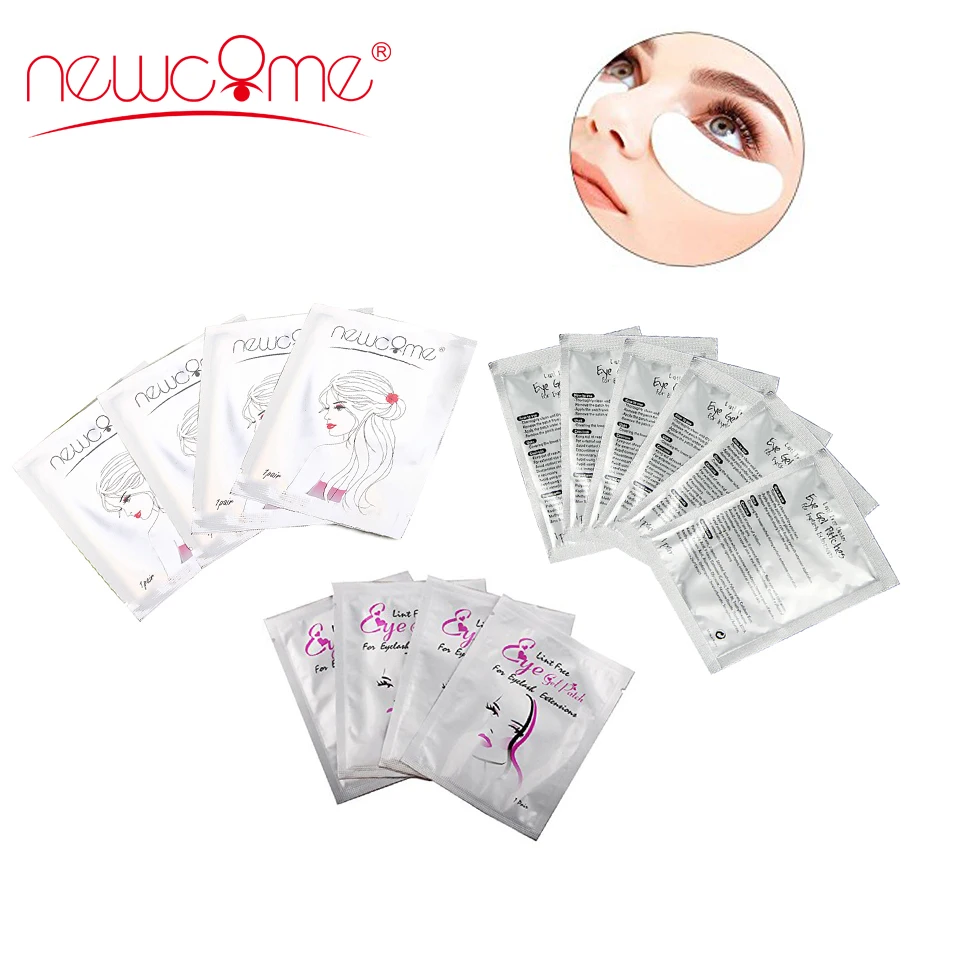 

NEWCOME 30/50/100pairs Eye Patch Eyelash Extension,Lint Free Eye Pads Under Hydrogel Eye Patches for Make Up Tools Professional