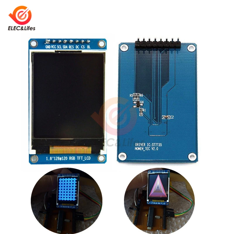 Полноцветный TFT ЖК дисплей 1 8 дюйма 128x160 SPI модуль IC ST7735S 3 В RGB точечная матрица