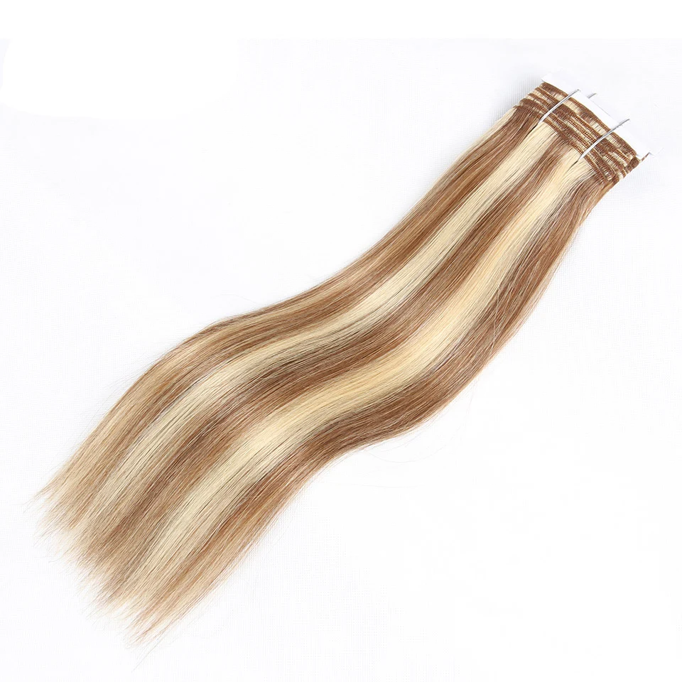 Lekker, цвет волос P6/613, бразильские человеческие волосы Remy, пряди, яки, прямые волосы, плетение, цвета пианино, блонд, пряди, шесть цветов