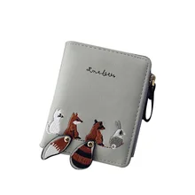 Monedero mujer women's wallet small folding fresh mini tide personality coin purse cute cartoon animal small coin zipper wallet цена Monedero mujer women's wallet small folding fresh mini tide personality coin purse cute cartoon animal small coin zipper wallet цены онлайн