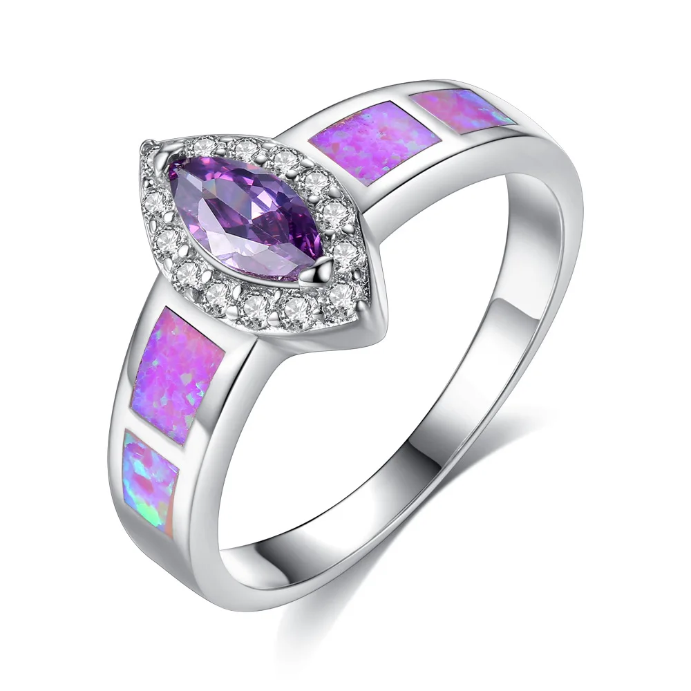 Superior Quality Personality Gift Purple Cubic Zirconia Beautiful Eye Ring For Women | Украшения и аксессуары
