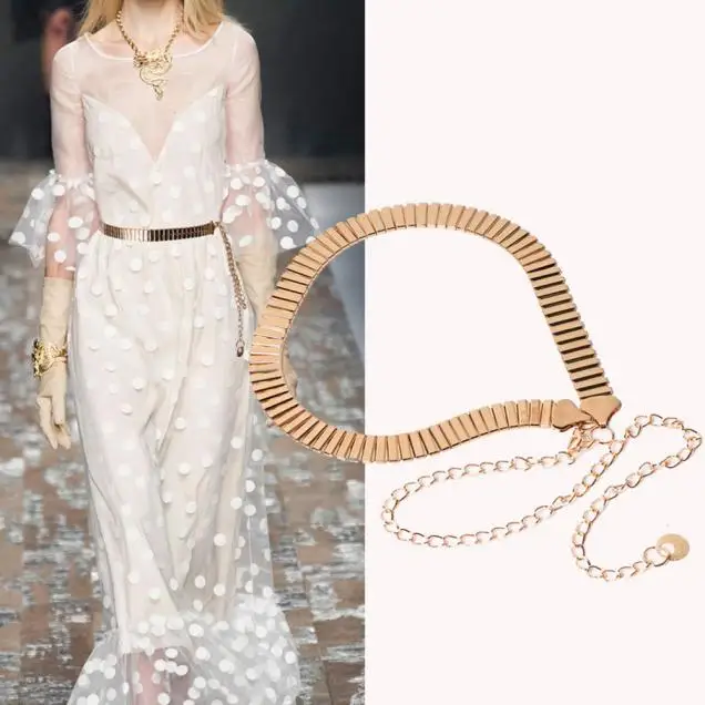 

women's belt metallo Fashion belt waistband Metal Chain Pearl Style Belt Body Chain Z329
