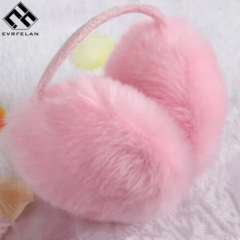 

Evrfelan Winter Earmuff Imitation Rabbit Fur Earmuffs Women Winter Ear Warmers Large Plush Girls and Boys Ear Warmers Earmuffs