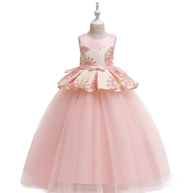 Платье для девочек; платье принцессы для крупных мальчиков; платье принцессы в европейском и американском стиле; Сетчатое Пышное Платье принцессы; платье для сцены - Цвет: Meat meal