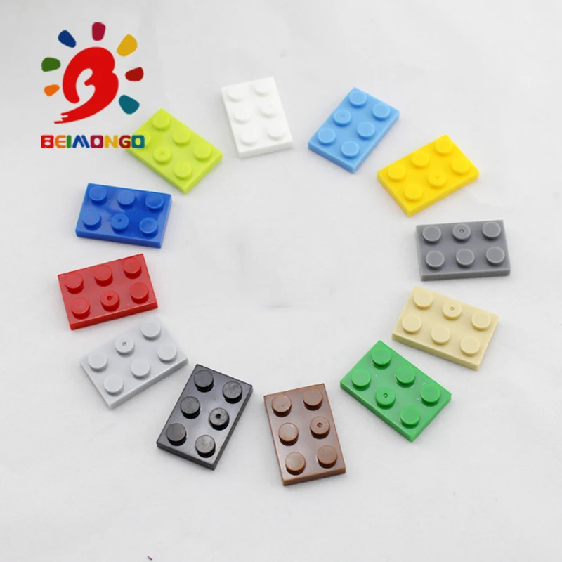 Бесплатная доставка! BEIMONGO блоки пластины 2x3 строительные 120 шт. обучающие и