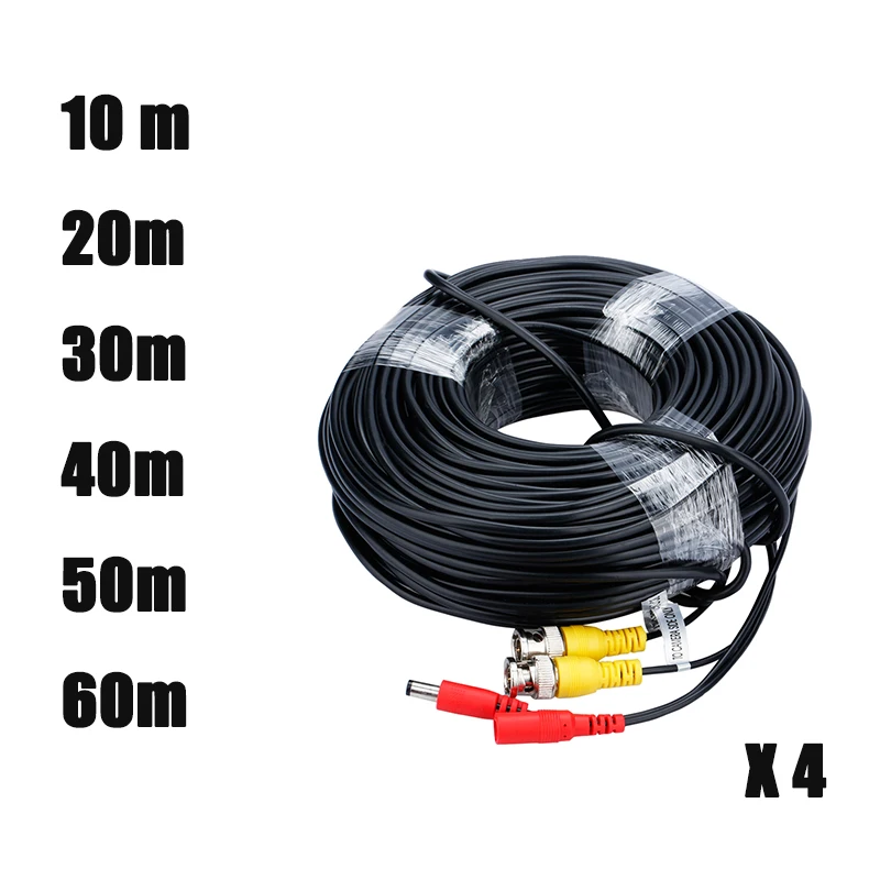 Buy 4 PIECES CCTV DVR Camera Recorder Video Cable DC