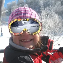 Детские лыжные очки с двойными линзами, противотуманные, UV400, для спорта на открытом воздухе, лыжные очки, снежные, сноуборд, защитные очки, очки