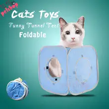 Fun Pet Cat Tunnel Tent Toy Foldable 3 Holes Products Supplies For Toys