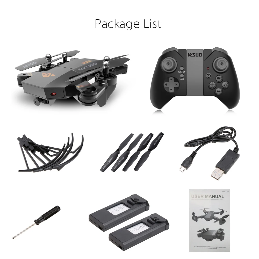 for VISUO XS809W XS809HW Wifi FPV Foldable Selfie Drone with Camera Height Hold RC Quadcopter G-Sensor RTF Extra Battery Dron (2)