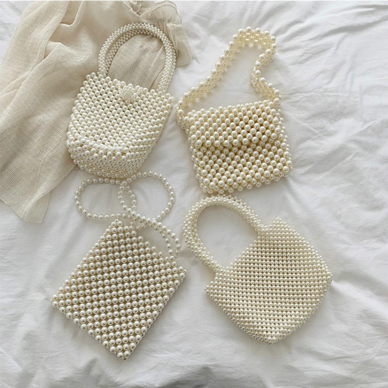 Bolsas de de de cristal tejidas a mano, bolsos Vintage de fiesta, carteras con cuentas para niñas y niños, monedero|Cubos| -