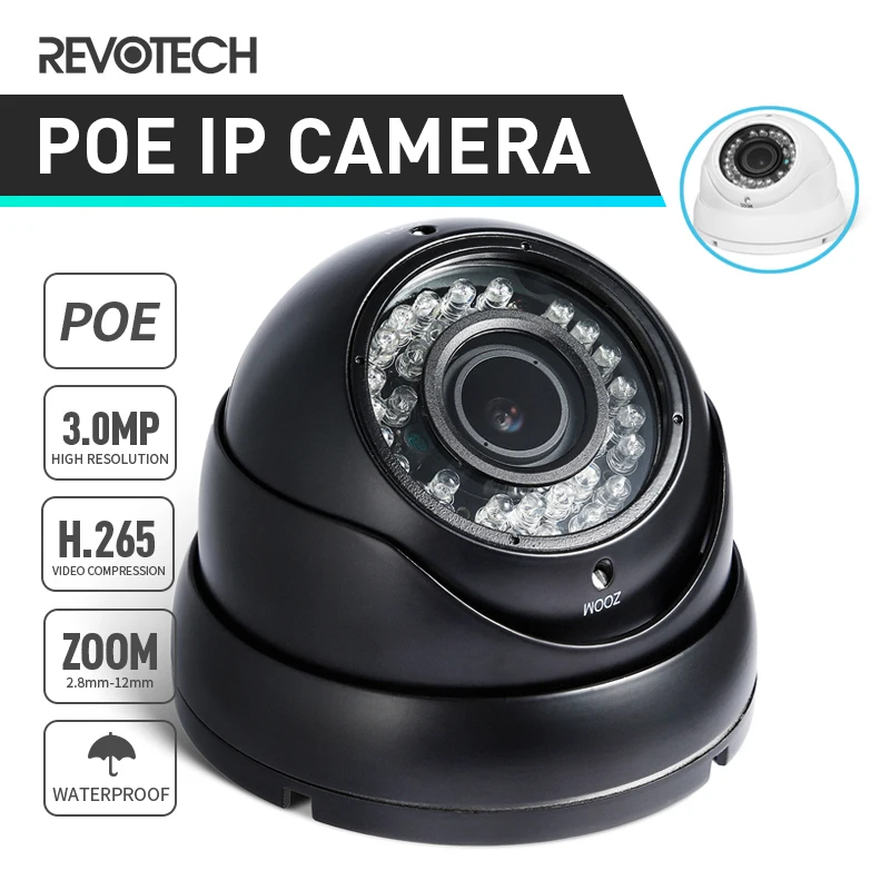 Водонепроницаемая IP камера видеонаблюдения 3 Мп 2 8 12 мм 1296P / 1080P|Камеры