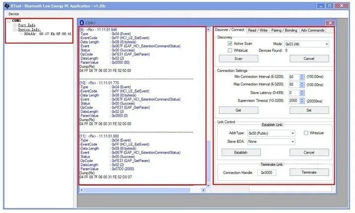 BLE CC2540 usb-ключ 4 bluetooth-адаптер протокол анализатор