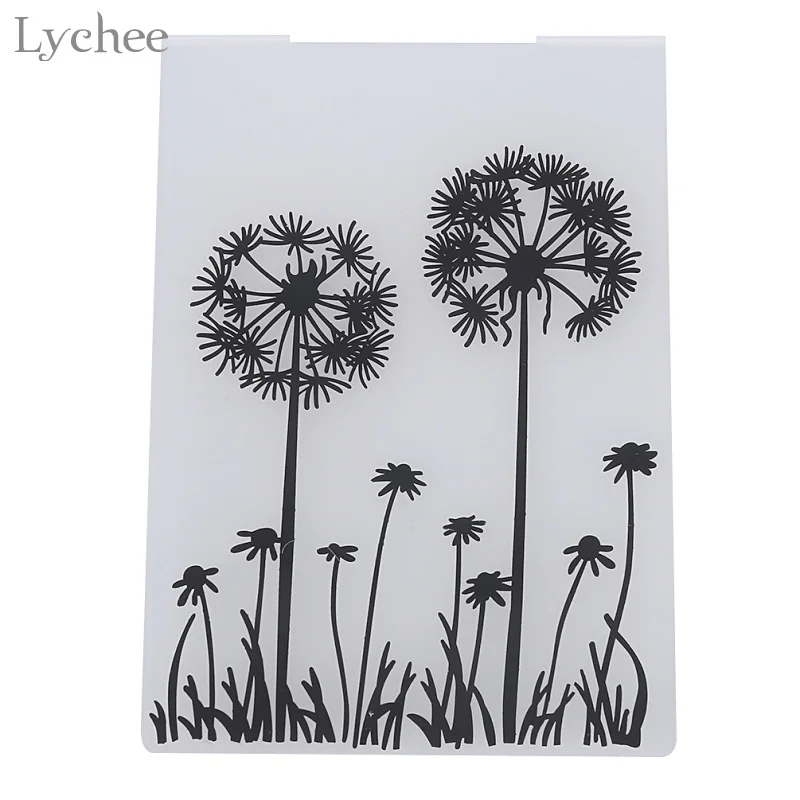 

Lychee Dandelion Clock Plastic Embossing Folder For Scrapbook DIY Album Card Tool Plastic Template Stamp Card Making Decoration