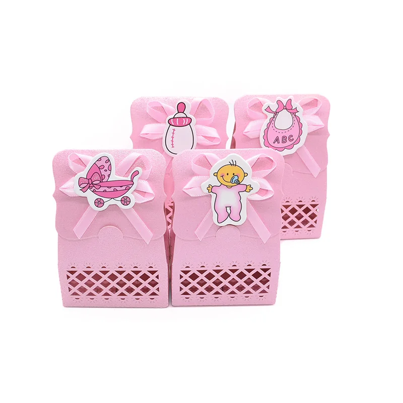 12pcs Baby Shower Favor Candy Boxes with Ribbons, Cute Boy Girl Gift Packaging for Kids... - SKU FCBR0928 - UGI Packaging