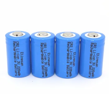 

4PCS/LOT Etinesan 15266( IFR CR2) 3V 220mah Rechargeable Li-ion Batteries LiFePo4 Battery Safe