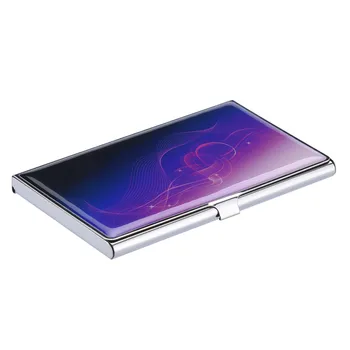 

Unisex card holder metal cover prestige excellent gift business card wallet stainless steel multicolor wind tight printing Epoxy