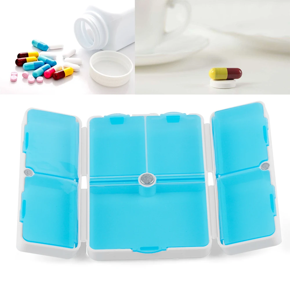 1 PC 7 days Foldable Pill Box Mini Drug Container Travel Case Holder Cute Pill Boxes Medicine