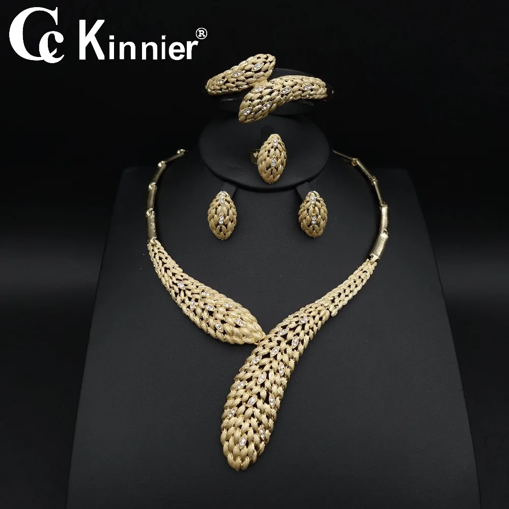

2018 new dubai African golden bride, bridesmaid, wedding jewelry sets, women party necklace, earrings, rings