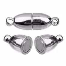 10 шт./лот 6x18 мм родий цвет сильные магнитные замочки для ожерелья браслет цепь Пряжка крюк застежки для изготовления украшений фурнитура