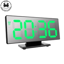 Reloj despertador LED de escritorio, reloj electrónico, pantalla de temperatura, reloj despertador multifunción con gran número de noche