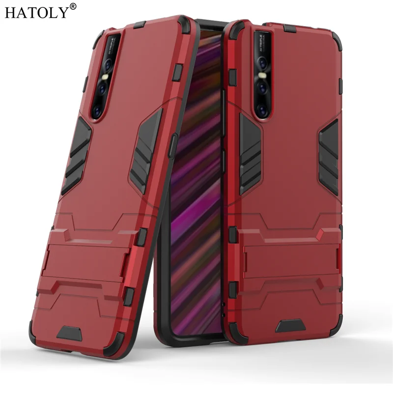 For Cover Vivo V15 Pro Case Robot Armor Rubber TPU Shell Hard PC Back Phone Cover for Vivo V15 Pro Case for Vivo V15 Pro