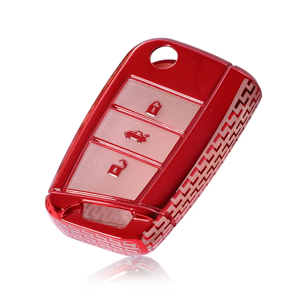 ATOBABI TPU Car Key Case for VW Golf 7 Magotan Passat B7 B8 Skoda Octavia A7 Volkswagen Jetta Polo Bora Clasico Keys Shell Cover