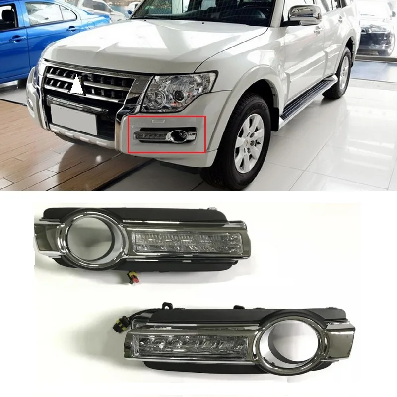 LED Daytime Running Driving Light for montero v98 DRL for pajero v97 v93 2015 2019 Turn Signal