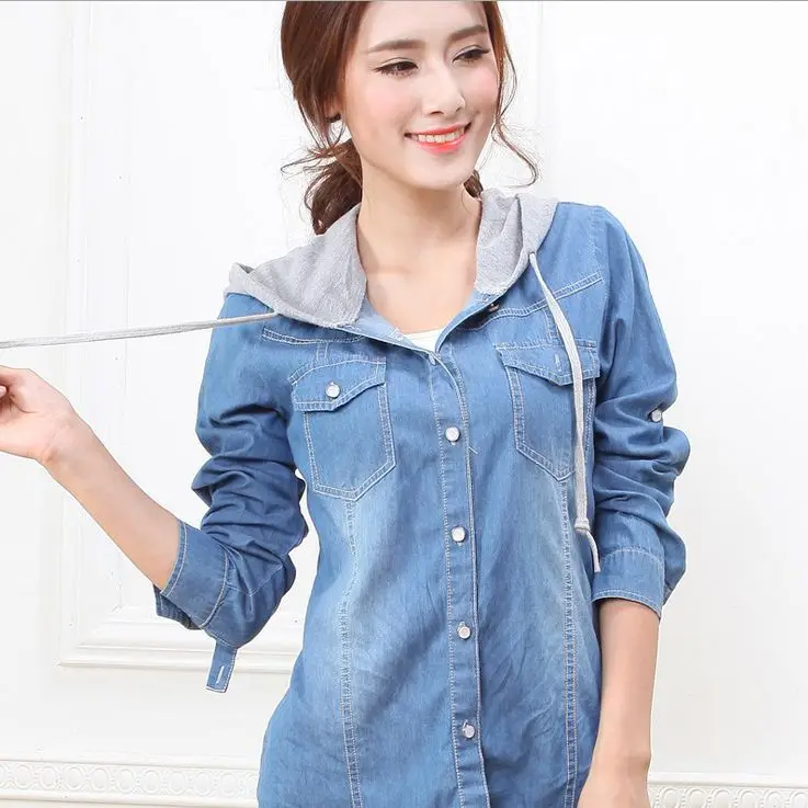 camisa jeans com touca