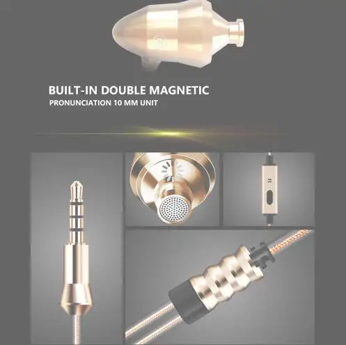 Earphone Original QKZ DM5 In-Ear Earphones with Mic/ No Mic 3.5mm Super Stereo Metal Earbuds For iPhone