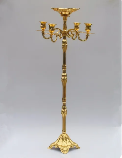 4 unids/mucho Metal Candelabros de Plata Candelabro Con Velas Pie Pilar