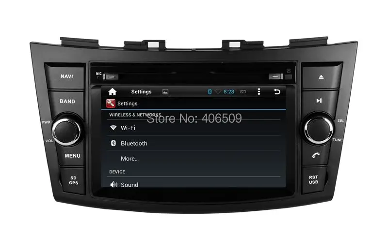 Sale Android 7.1 Car DVD Player GPS Navigation for Suzuki Swift 2011-2013 with Radio BT USB AUX WIFI Audio Video Stereo 4Core+2G RAM 5