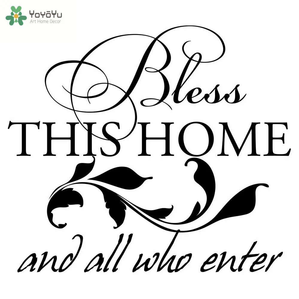 Home Decor Quotes Bless This And All Who Enter Vinyl Wall Home Decor Quotes Bless This And