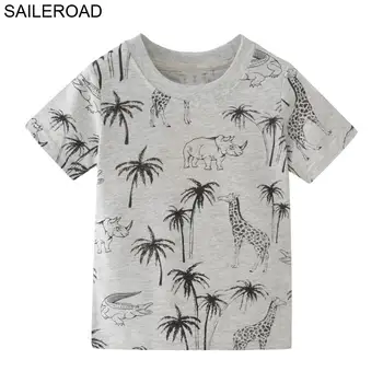 

SAILEROAD 2-7Years Animal Giraffe Print Children Boys Tops Tees T-Shirts for Summer Baby Infant Boys Girls Shorts Clothes
