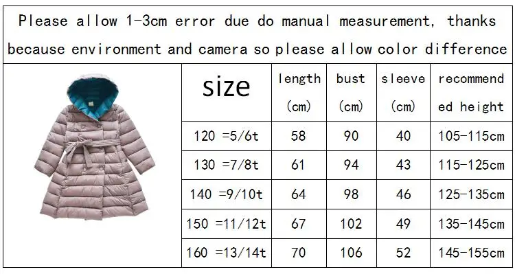 Детская зимняя куртка зимнее пальто для девочек теплая верхняя одежда с капюшоном для маленьких детей зимняя парка длинные пуховые пальто для подростков от 5 до 14 лет