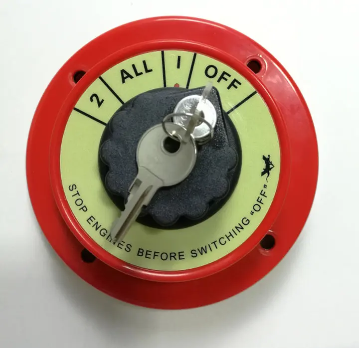Boat RV Fishing Dual Battery Isolator Selector Switch With Security Key