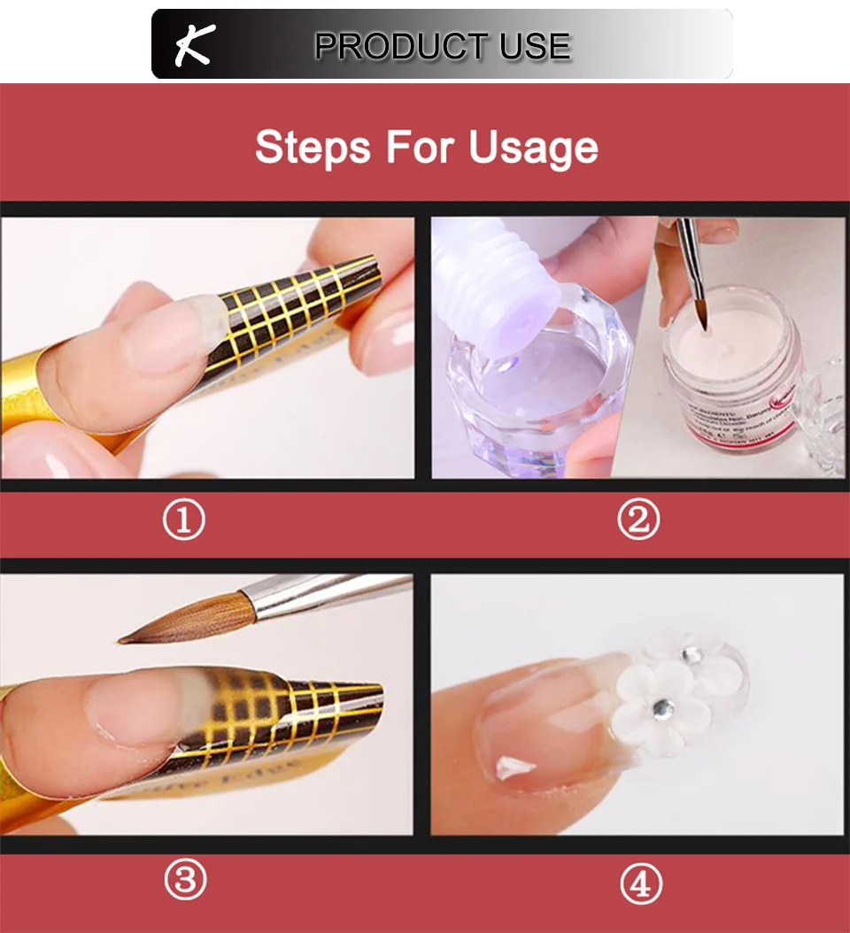 Ferramentas de Alta Gel de Acryl para a Extensão do Unha Acrílico Líquido Monômero Claro pó Unhas Desgin Gel Polonês Kit Qualidade 100ml 5 High Quality Beleza e saúde