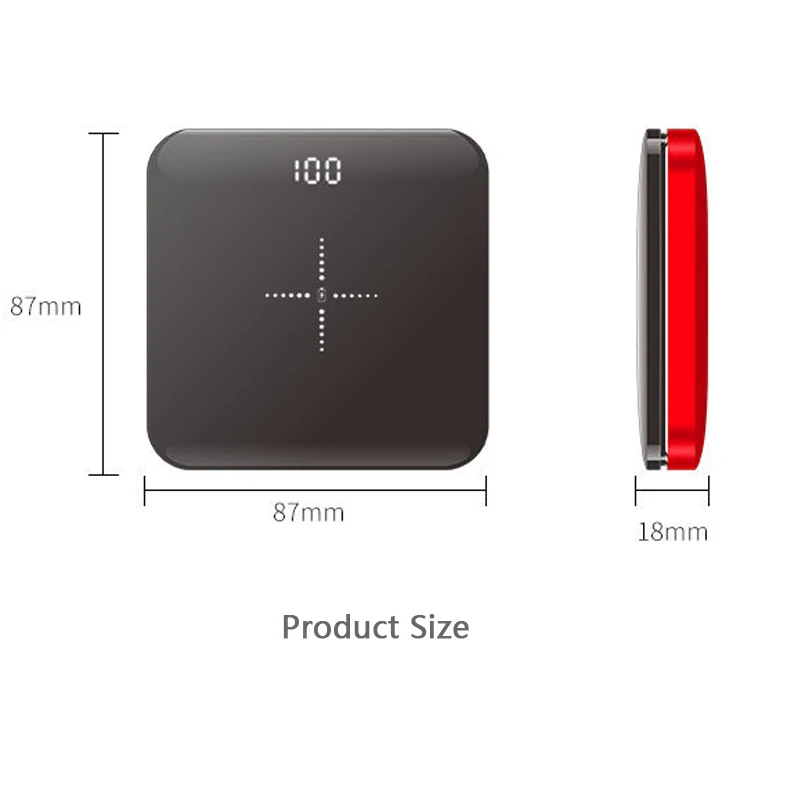Kabym 8000 мА/ч беспроводное зарядное мини устройство Мощность банк USB Тип C порты для