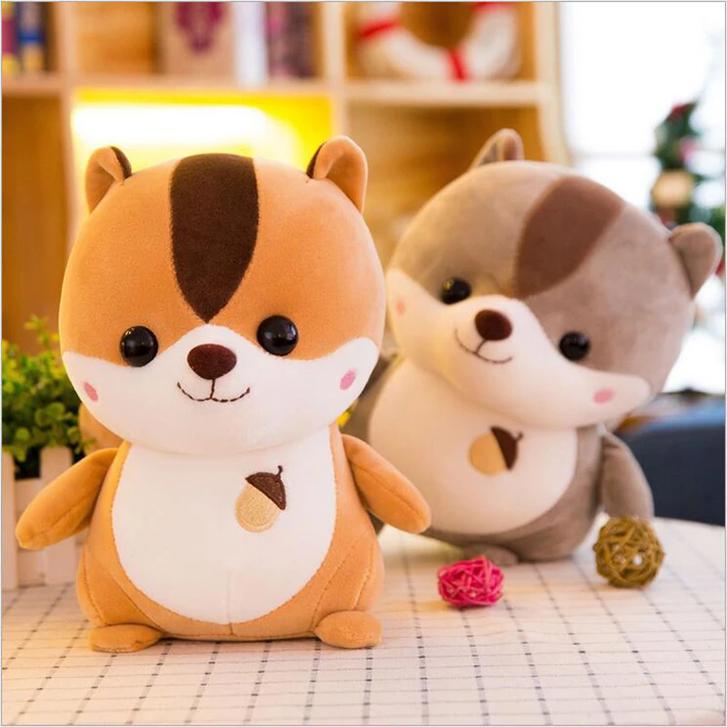 

Cute Squirrel Plush Doll Feather Cotton Soft Plush Toy Stuffed Animal Toys Best Gift For Children Kids